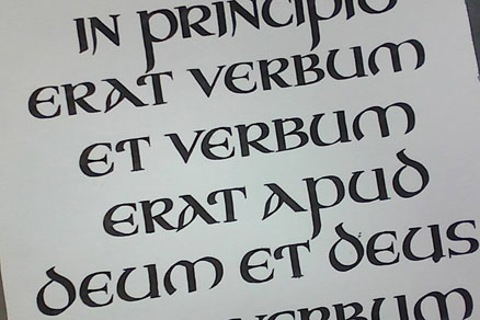 course of historical calligraphy: Western Calligraphy