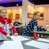 Classes of the children's group of the national School of Calligraphy