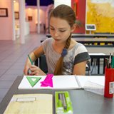 Classes of the children's group of the national School of Calligraphy