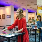 Classes of the children's group of the national School of Calligraphy