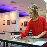 Занятия детской группы Национальной школы искусства красивого письма Занятия детской группы Национальной школы искусства красивого письма