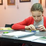 Classes of the children's group of the national School of Calligraphy