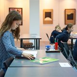 Classes of the children's group of the national School of Calligraphy