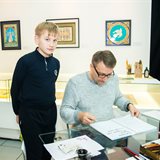 Занятия детской группы в Национальной школе искусства красивого письма Занятия детской группы в Национальной школе искусства красивого письма