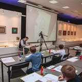 Final class of the children’s group at the National School of Calligraphy Final class of the children’s group at the National School of Calligraphy