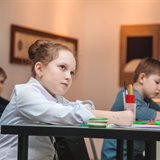 Final class of the children’s group at the National School of Calligraphy Final class of the children’s group at the National School of Calligraphy